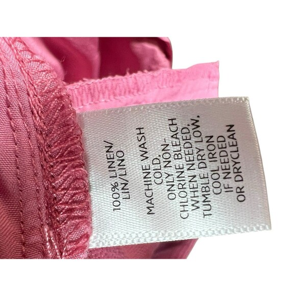 Loft Marisa Pants Womens 4 Pink Linen Lined Trouser Wide Leg Party Classic EUC - Picture 11 of 11